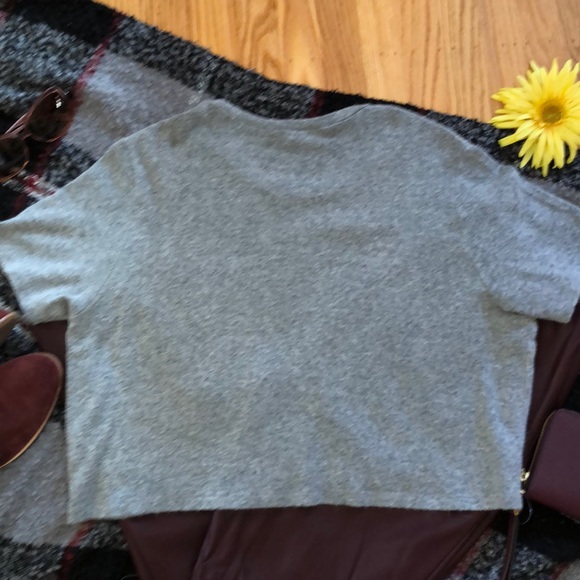 🌺 BAD LUCK NY; Wool Blend Gray Cropped Short-Sleeved Sweater Misses XL - NICE! - Picture 8 of 8